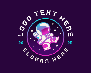 Explorer - Cute Astronaut Explorer logo design