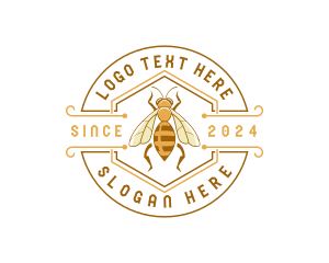 Wasp - Bee Natural Eco Honey logo design