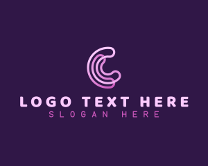 Multimedia - Circuit Maze Letter C logo design