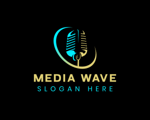 Broadcasting - Radio Broadcasting Microphone logo design