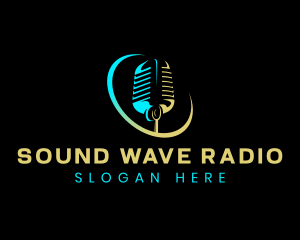 Radio Station - Radio Broadcasting Microphone logo design