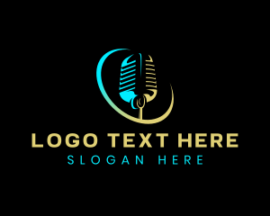 Voice Actor - Radio Broadcasting Microphone logo design