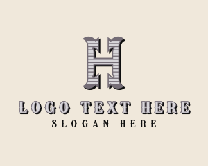 Fashion Designer - Stylish Fashion Studio Letter H logo design