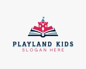 Kindergarten Castle Book logo design