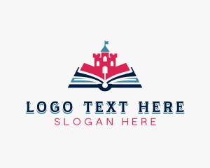 Kindergarten - Kindergarten Castle Book logo design