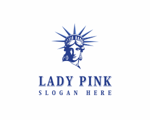 Lady Liberty Face logo design