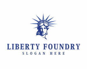 Lady Liberty Face logo design