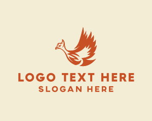 Mythical Phoenix Bird  Logo