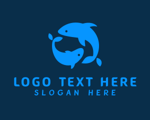 Zoo - Blue Dolphins Aquarium logo design