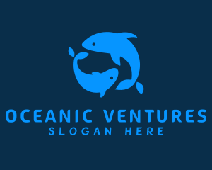 Blue Dolphins Aquarium logo design