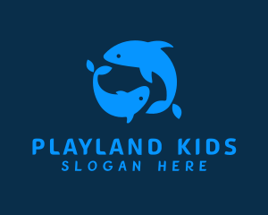 Blue Dolphins Aquarium logo design