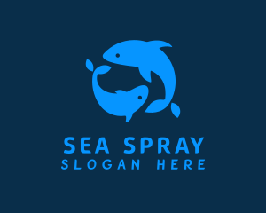 Blue Dolphins Aquarium logo design