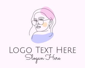Actress - Fashion Woman Sunglasses logo design