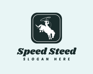 Racehorse - Cowboy Rodeo Barn logo design