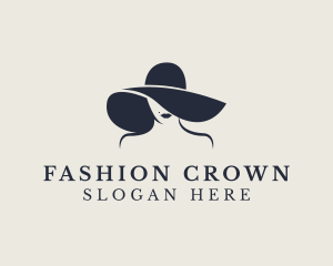 Fashion Hat Woman logo design