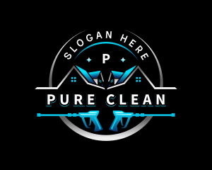 Pressure Wash Cleaning logo design