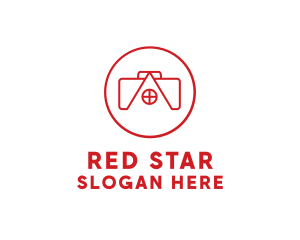 Red Camera House  logo design