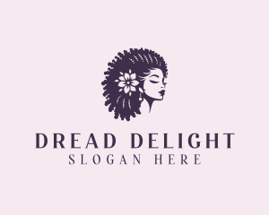 Dreadlocks - Woman Beauty Hairstylist logo design