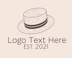 Old Style - Classic Men's Boater Hat logo design