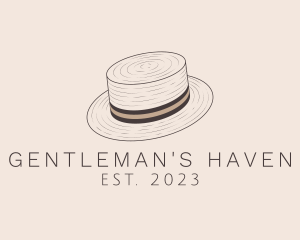 Men - Woven Mens Boater Hat logo design