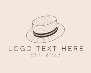 Old Style - Woven Mens Boater Hat logo design