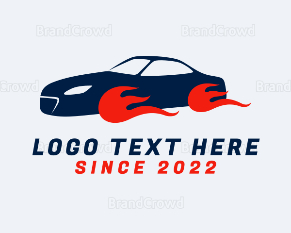 Burning Sports Car Logo