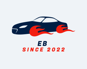 Automotive - Burning Sports Car logo design