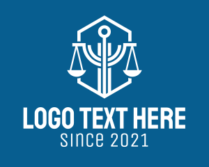 Law School - Justice Law Scale logo design
