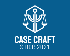 Case - Justice Law Scale logo design