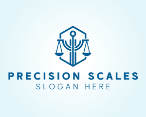 Justice Law Scale  logo design