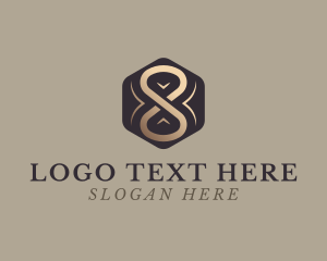 Loop - Golden Number 8 logo design