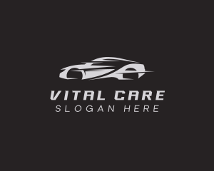 Car Rental - Fast Racing Car logo design