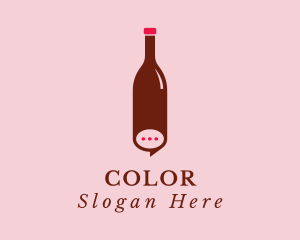 Wine Bottle - Wine Bottle Messaging logo design