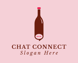 Messaging - Wine Bottle Messaging logo design