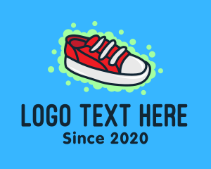 Footwear - Red Sneaker Shoes logo design