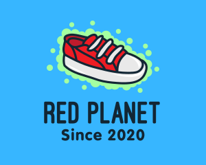 Red Sneaker Shoes logo design