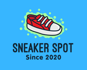 Red Sneaker Shoes logo design