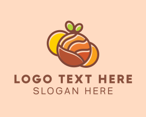 Fruit Store - Orange Puzzle Fruit logo design