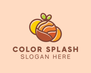 Orange Puzzle Fruit logo design