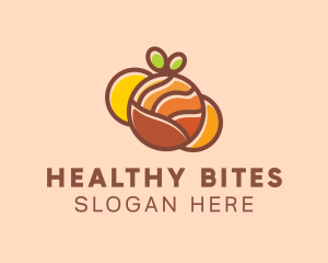 Orange Puzzle Fruit logo design