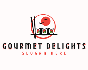 Gourmet Sushi Dining logo design