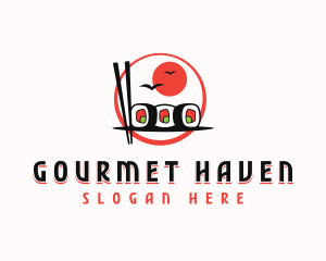 Gourmet Sushi Dining logo design