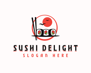 Gourmet Sushi Dining logo design