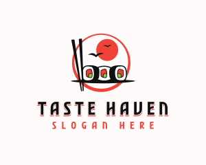 Gourmet Sushi Dining logo design