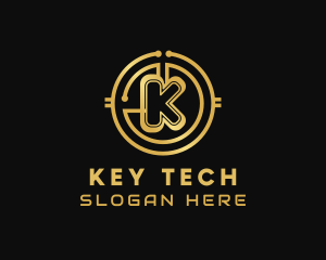 Tech Crypto Letter K  logo design