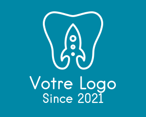 Molar - Rocket Dentist Clinic logo design