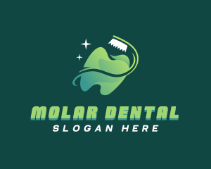 Molar - Dentist Toothbrush Tooth logo design