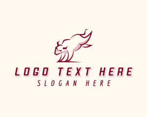Horn - Bull Animal Farm logo design
