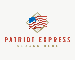 American Flag Patriot logo design