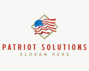 American Flag Patriot logo design